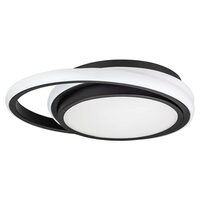 Plafoniera led, Lumina naturala 4000K, 2560 lm, Alb/Negru, 24W, IP20, diametru 30 cm