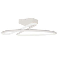 Plafoniera led, Lumina naturala 4000K, Otel si Aluminiu, 2560 lm, Alb, 24W, IP20, diametru 30cm