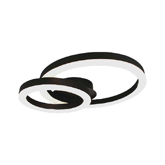 Plafoniera led, 2130 lm, 20W, 3000K, 450 x 105mm, Aluminiu, Negru