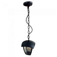 Felinar plafon, cu lant, Fara bec, E27, Aluminiu si sticla, 170 x 720 mm, IP44 exterior, Negru