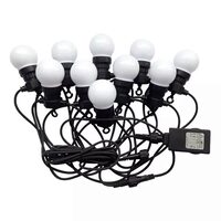 Ghirlanda luminoasa cu 20 becuri led, E27, Alb Cald, 10W, 600 lm, IP44, lungime 10 m
