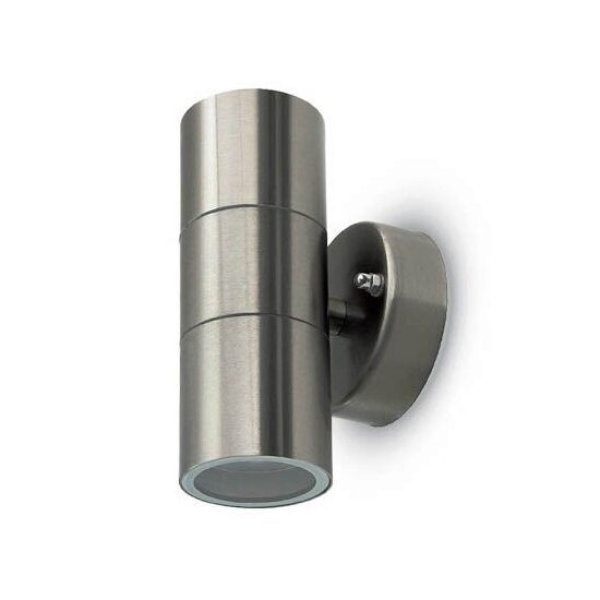 Aplica Inox, fara bec, 2xGU10, dimensiune 60 x 90 x 163 mm, IP44