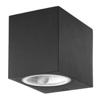 Aplica aluminiu cub, fara bec, 1xGU10, dimensiune 92 x 68 x 80 mm, IP44, Negru