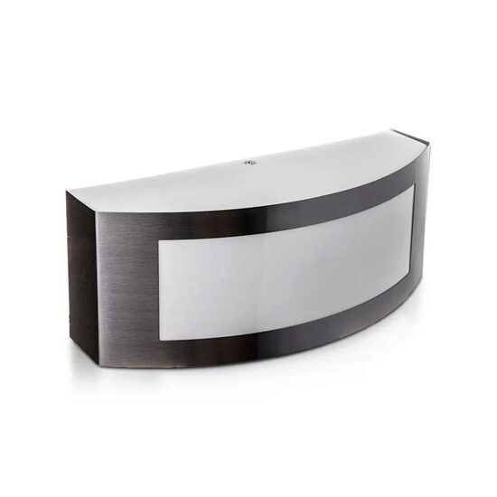 Aplica Inox, fara bec, E27, dimensiune 90 x 250 x 100 mm, IP44, Gri