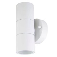 Aplica led cu soclu 2xGU10, Fara bec, Rotunda, Inox, 163 x 85mm, IP44