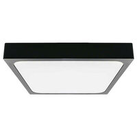 Plafoniera patrata cu senzor de miscare, Negru, 18W, lumina neutra 4000K, IP44, 1800 lm, 225x225 mm
