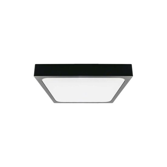 Plafoniera patrata cu senzor de miscare, Negru 30W, lumina neutra 4000K, IP44, 3000 lm, 420x420 mm