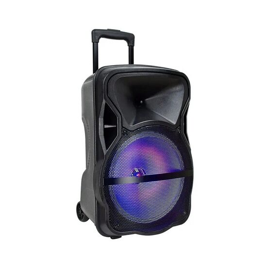 Boxa portabila, 50 W, lumini led, USB/SD/BT/radio FM, Microfon, 600x370x340 mm
