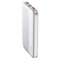 Powerbank Fast Charge, 10000mAh, 2x USB, USB-C, Alb