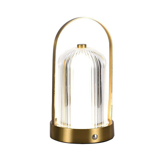 Lampa de birou cu acumulator, 1W, 55 lm, 120 x 225mm, 1xUSB-C, Auriu, Metal