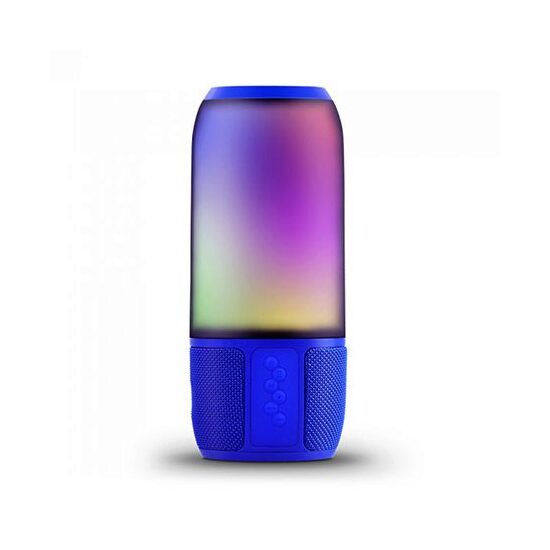 Boxa portabila cu Bluetooth, Iluminata led RGB, MicroSD/USB, 2x3 W, Li-Ion, 92x218 mm, Albastru