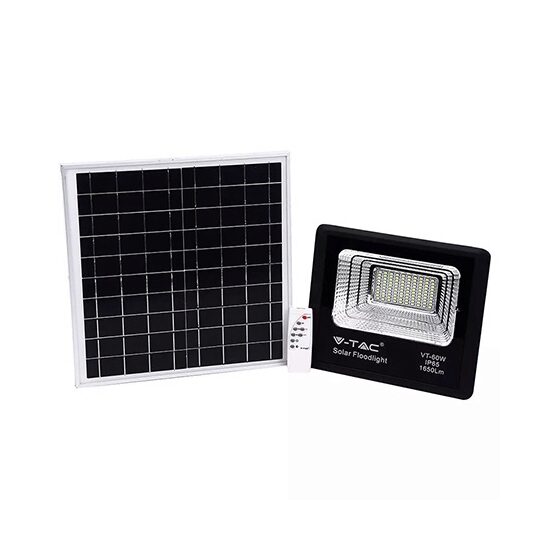 Proiector led cu incarcare solara 20W, 4000K, 1650 lm, telecomanda, 270 x 70 x 238 mm