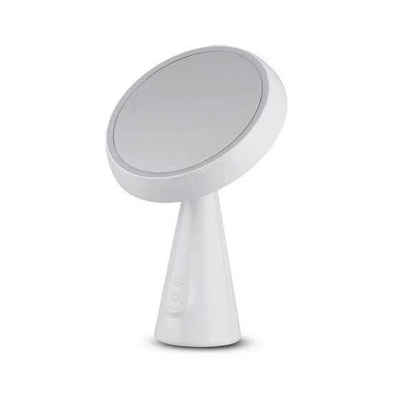 Oglinda make-up cu led, Dimmabil, 5 W, 200 lm, Alb cald, Diametru 196 mm, IP20
