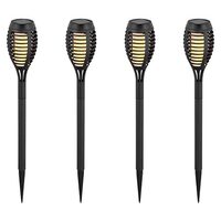 Set 4 lampi solare cu efect flacara, IP44, 2200K, 1 W