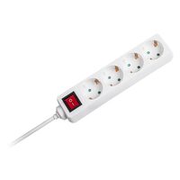 Prelungitor 4 prize, Intrerupator, lungime 1.5 m, 16A, Alb