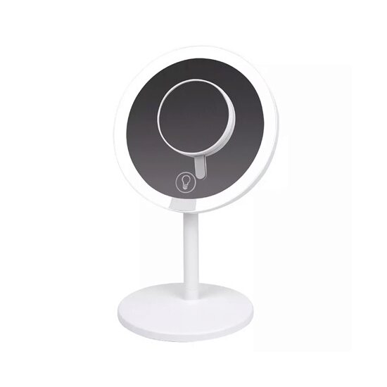 Oglinda make-up cu led cu acumulator, 5 W, 200 lm, 1200 mAh, Diametru 210 mm, alimentare USB