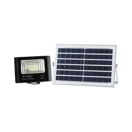 Proiector led cu incarcare solara 12W, 6000K, 550 lm, telecomanda, 205 x 50 x 170 mm