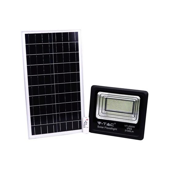 Proiector led cu incarcare solara 40W, 6000K, 3100 lm, telecomanda, 353 x 90 x 304 mm
