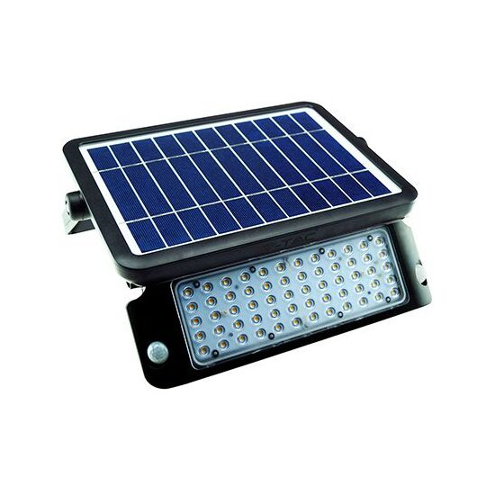 Proiector led cu incarcare solara 10W, 4000K, 600 lm, senzor crepuscular si de miscare
