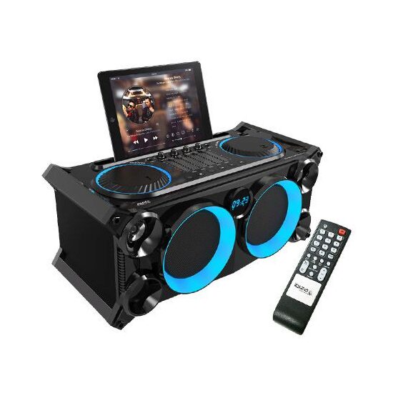 Boxa portabila cu suport tableta, 150 W, BT/FM/AUX, telecomanda, 500x225x215 mm