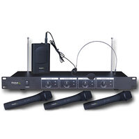 Statie cu 3 microfoane si 1 receptor, 50 Hz - 15 kHz, +/- 3 dB,  functionare supersilentioasa