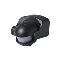 Senzor de mişcare PIR, pentru exterior, IP44, distanta 12 m, 1000 W, Negru