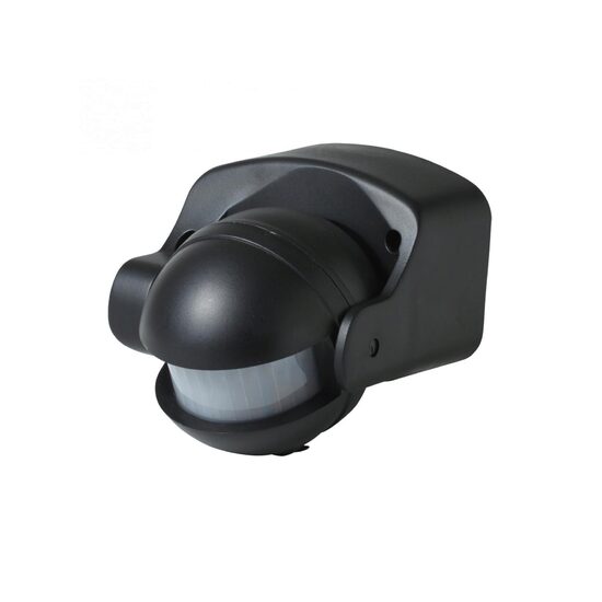 Senzor de mişcare PIR, pentru exterior, IP44, distanta 12 m, 1000 W, Negru