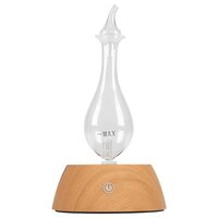 Difuzor aromaterapie, atomizor, 50 ml ulei, Lemn si sticla, 11.5 x 21 cm, Lumina ambientala