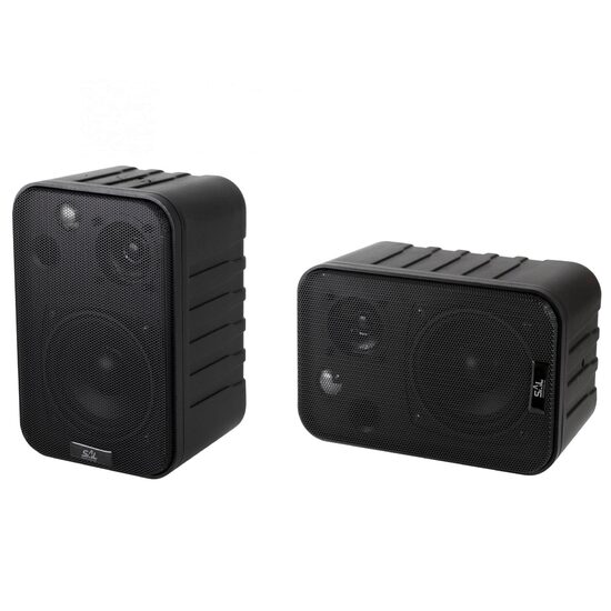Set 2 difuzoare cutie bass-reflex, Negru, 60 W, bass-reflex Hi-Fi