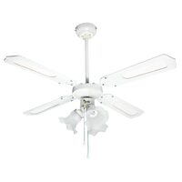 Ventilator de tavan, alb, 3 x E27, 105 cm, 50 W