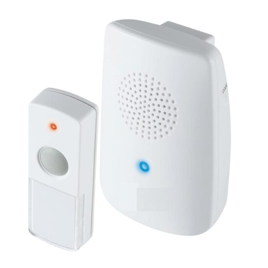 Sonerie fara fir, 100 m, clema de prindere, 8 melodii, IP44, 2 x AA, 1 x CR2032