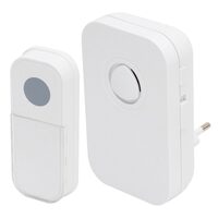 Sonerie fara fir 100 m, 230 V, 8 melodii, IP44, Alb, sunet polifonic