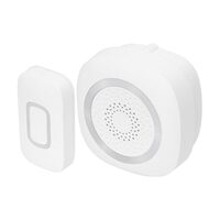 Sonerie fara fir 160 m, 3 x AA, 1 x CR2032, Alb, 60 melodii, IP44