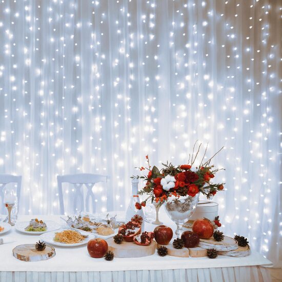 Perdea de lumini 400 x LED, legare în serie, dimensiune 2x2 m, IP44, lumina rece
