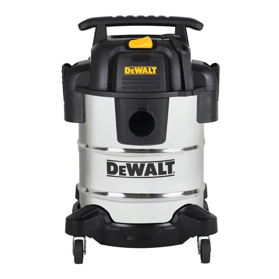 Aspirator DeWalt Inox, umed/uscat 25L, 1050 W, 4 roti