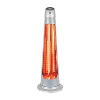 Radiator cu halogen, Oscilatie, Timer, Telecomanda, 2 trepte de incalzire 600 W / 1200 W, dimensiune 27 x 86 cm, butoane tactile