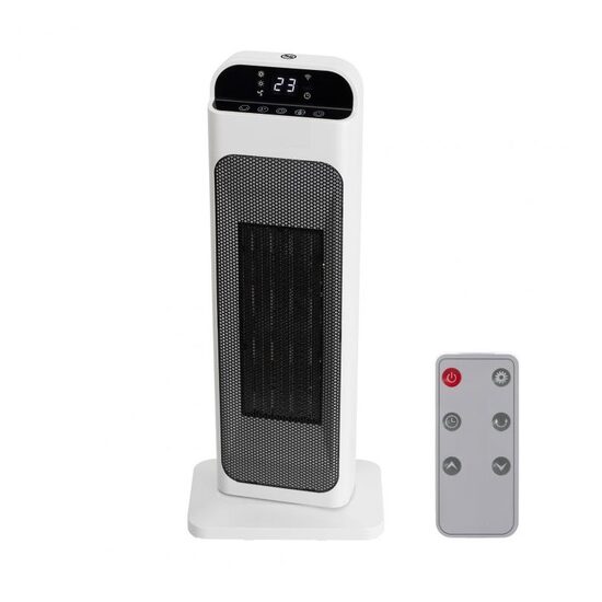 Radiator ceramic, Smart, Telecomanda, 2 trepte de incalzire 1000 W / 2000 W, dimensiune 23 x 56 x 15 cm, Termostat