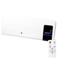 Aeroterma de perete, 2 trepte de incalzire 1000 / 2000 W, Termostat electronic, Program saptamanal, 54 x 20.5 x 12 cm, Telecomanda