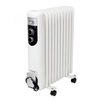 Calorifer cu ulei 11 elementi, 3 trepte de incalzire 800 / 1200 / 2000 W, Alb, Termostat, Protectie supraincalzire