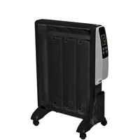 Convector de podea, 2 trepte de incalzire 1000 W / 1500 W, Termostat digital, Telecomanda, Negru