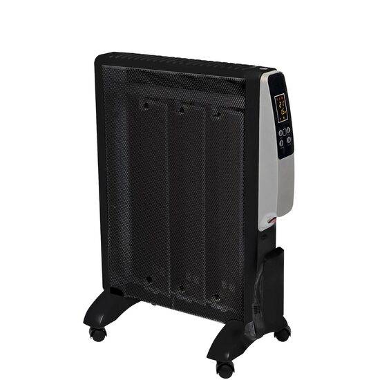 Convector de podea, 2 trepte de incalzire 1000 W / 1500 W, Termostat digital, Telecomanda, Negru