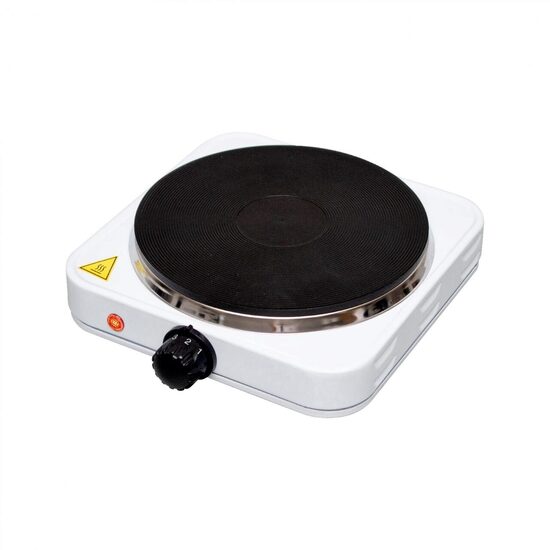Plita portabila, 1 x 1500 W, Termostat reglabil, Alb, 21 x 6.5 x 25.5 cm