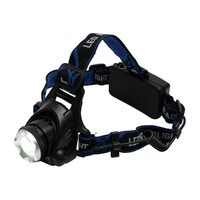Lampa fixabila pe cap cu LED, zoom, incarcabila, 3 functii