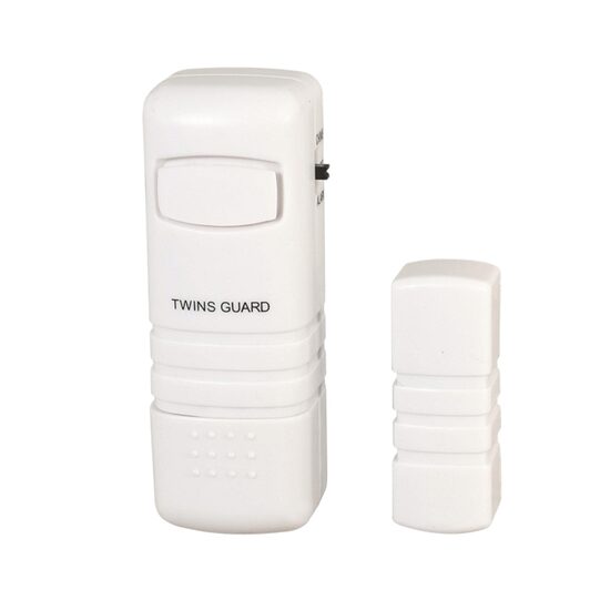 Senzor alarma pentru usi si ferestre, 3 baterii buton x AG13, Alb