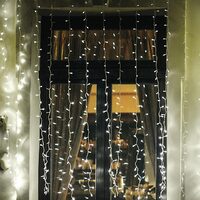 Perdea de lumini 210 x LED,  exterior, dimensiune 2m x 1m,  lumina alba rece