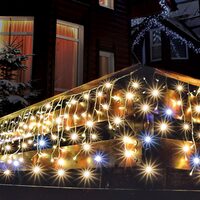 Perdea de lumini 300 x LED, exterior, Lumina calda, lungime 5 m