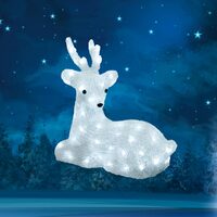 Figurina luminoasa Ren, 64 x Led, IP44 exterior, 36 x 64 cm, Acril, Lumina calda/rece