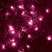 Instalatie luminoasa de interior, 100 x LED Roz, lungime 8 m
