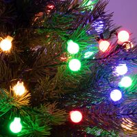 Instalatie luminoasa de interior, 50 x LED, Multicolor, Glob, lungime 4 m