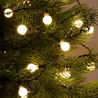 Instalatie luminoasa de interior, 50 x LED, lumina calda, Glob, lungime 4 m